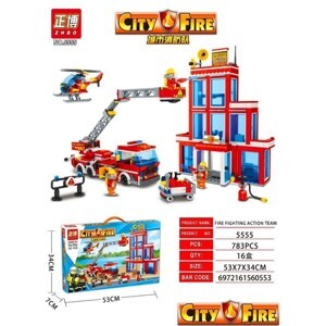 Lắp ráp Lego Fire Trạm Cứu Hỏa ZHBO 5555