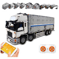 Lắp ráp MK 13139 Technic Wing Body Truck Bộ đồ chơi lắp ráp Xe tải chở hàng điều khiển từ xa 4166 chi tiết