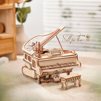 Lắp Ráp Mô Hình Gỗ 3D ROBOTIME ROKR Đồ Chơi Lắp Ráp Hộp Nhạc Bằng Gỗ Lắp Ráp Magic Piano AMK81