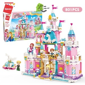 Lắp ráp mô hình lâu đài tuyết của công chúa Qman 2616