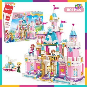 Lắp ráp mô hình lâu đài tuyết của công chúa Qman 2616