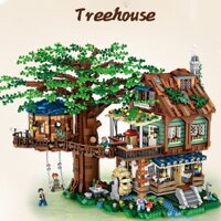 Lắp Ráp mô hình LOZ 1033 4761pcs mini DIY forest tree house with Figures nhà trên cây