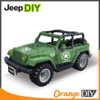 Lắp ráp mô hình xe JEEP quân đội Xanh lá cực đẹp đóng túi OPP - 2017  - Orange DIY