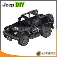 Lắp ráp mô hình xe JEEP quân đội màu đen cực đẹp đóng túi OPP - 2018