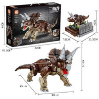 Lắp ráp xếp hình khủng long 3 sừng Tricerators_6203