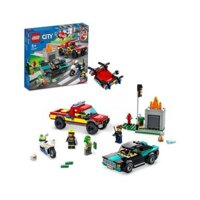 Lắp ráp xếp hình LEGO City Xe cứu hoả cảnh sát 60319