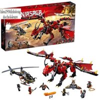 Lắp Ráp Xếp Hình non Ninjago Rồng đỏ siêu cấp của Kai 1058 2082