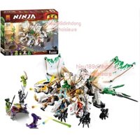 Lắp ráp xếp hình not Lego ninjago movie 70679 Lepin 06099, Leduo 76023 : Rồng khổng lồ 4 đầu (ảnh thật)