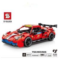 Lắp ráp xếp hình Technic  SY BLOCK 8412 - Mô hình xe đua Ferrari 448