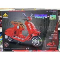 Lắp Ráp Xếp Hình xe máy vespa đỏ 6129