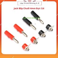 Lập Trình Nhúng A-Z145 Jack Bắp Chuối 4mm Đực Cái - Đực - Màu đỏ