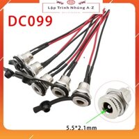 Lập Trình Nhúng A-Z151 Jack nguồn cái DC kim loại DC099 5.5  2.1mm Có Dây Nối - Jack Cái