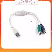 [Lập Trình Nhúng A-Z][G179] Cáp Chuyển Đổi USB Đực Sang 2 Cổng PS2 Cho Chuột, Bàn Phím, Máy Tính, Bộ Chuyển KVM
