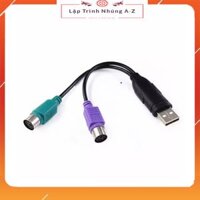 [Lập Trình Nhúng A-Z][G181] Cáp Chuyển Đổi USB Đực Sang 2 Cổng PS2 Dùng Cho Chuột, Bàn Phím, Máy Tính Dài 17Cm