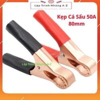 Lập Trình Nhúng A-ZG26 Kẹp Cá Sấu 50A 80mm - Kẹp Bình Ắc Quy Ô Tô, Xe Máy - Đen