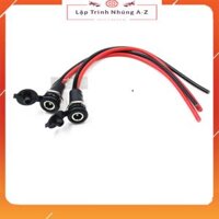 [Lập Trình Nhúng A-Z][G43] Jack DC022B 5.5×2.1mm Cho Cổng Sạc Dây Nguồn Ắc Quy (Có Nắp Cao Su Chống Nước)
