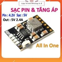 [Lập Trình Nhúng A-Z][G62] Mạch Sạc Và Bảo Vệ Pin Lithium 3.7V/4.2V – Có Tích Hợp Tăng áp 5V 2A