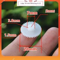 [Lập Trình Nhúng A-Z][G72] Combo 10 Bánh Răng Nhựa 2 Tầng Cho Trục 2mm (7x20mm)