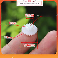 [Lập Trình Nhúng A-Z][G73] Combo 10 Bánh Răng Nhựa 2 Tầng Cho Trục 2mm (6x14mm)