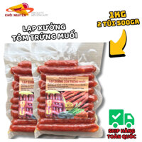 Lạp xưởng tôm sấy khô trứng muối 1kg [2 túi 500gr] - Khôi Nguyên