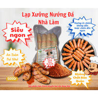 Lạp xưởng tươi nướng đá, lạp xưởng tươi Nam Khánh OCOP 3 sao làm từ thịt heo quê nhà nuôi đảm bảo VSATTP 500gr (11cây)