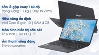 Laptop Acer Aspire 3 A315 56 32TP i3 1005G1/4GB/256GB/Win11 (NX.HS5SV.00K)