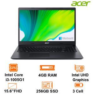 Laptop Acer Aspire 3 A315-57-379K NX.KAGSV.001 - Intel Core i3-1005G1, 4GB RAM, SSD 256GB, Intel UHD Graphics, 15.6 inch