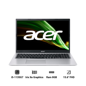 Laptop Acer Aspire 3 A315-58-529V NX.ADDSV.00N - Intel Core i5-1135G7, 4GB RAM, SSD 256GB, Intel Iris Xe Graphics, 15.6 inch