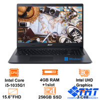 Laptop Acer Aspire 3 A315-56-58EG Đen 15.6 FHD I5/1035G1 4GB O/ 256GB SSD