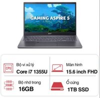 Laptop Acer Aspire 5 A515-58P-71EJ NX.KHJSV.00A (Intel Core i7-1355U | 16GB | 1TB | Intel UHD Graphics | 15.6 inch FHD | Win 11 | Steel Gray)