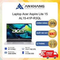 Laptop Acer Aspire Lite 15 AL15-41P-R3QL (R7-5700U; 8GB; 512GB SSD; 15.6" FHD; Win11; Bạc) Chính hãng Bảo hành 12 Tháng