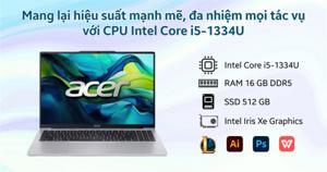 Laptop Acer Aspire Lite AL14-52M-54CJ NX.J39SV.002 - Intel Core i5-1334U, 16GB RAM, SSD 512GB, Intel Iris Xe Graphics, 14 inch