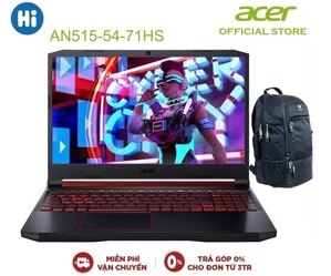 Laptop Acer Gaming Nitro 5 AN515-54-71HS - Intel Core i7-9750H, 8GB RAM, SSD 256GB, Nvidia GeForce GTX 1650 4GB GDDR5, 15.6 inch