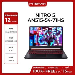 Laptop Acer Gaming Nitro 5 AN515-54-71HS - Intel Core i7-9750H, 8GB RAM, SSD 256GB, Nvidia GeForce GTX 1650 4GB GDDR5, 15.6 inch