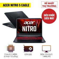Laptop Acer Gaming Nitro 5 AN515-57-536Q - Intel core i5-11400H, 8GB RAM, SSD 256GB, Nvidia GeForce GTX 1650 4GB GDDR6, 15.6 inch