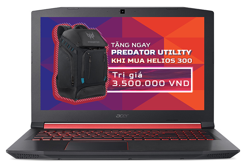 Laptop Acer Nitro 5 AN515-52-75FT - Intel core i7, 8GB RAM, SSD 128GB + HDD 1TB, Nvidia GeForce GTX1050Ti 4GB GDDR5, 15.6 inch