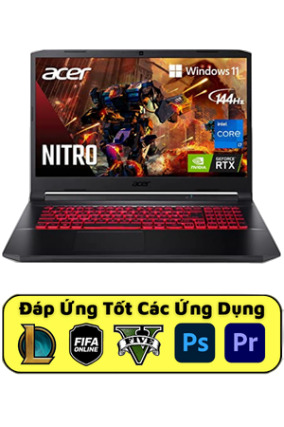 Laptop Acer Nitro 5 Eagle 2021 AN517-54-79L1 - Intel core i7- 11800H, 16GB RAM, SSD 1TB, Geforce RTX 3050Ti, 17.3 inch