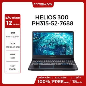Laptop Acer Predator Helios 300 PH315-52-7688 - Intel core i7-9750H, 16GB RAM, SSD 256GB, Nvidia GeForce RTX 2060 6GB GDDR6, 15.6 inch