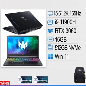Laptop Acer Predator Helios 300 PH315-54-99S6 NH.QC2SV.006 - Intel core i9-11900H, 16GB RAM, SSD 512GB, Nvidia GeForce RTX 3060 6GB GDDR6, 15.6 inch