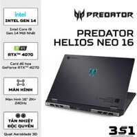 Laptop Acer Predator Helios Neo 16 PHN16-72-71UM NH.QNMSV.002 (Intel Core i7-14700HX | 16GB | 1TB | RTX 4070 8GB | 16 inch WQXGA | Win 11 | Đen)