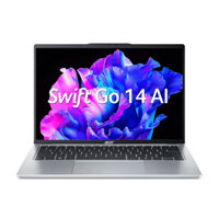 Laptop Acer Swift Go AI 2024 SFG14-73-53X7 NX.KSLSV.001 (Ultra 5 125H/ 16GB/ 512GB SSD/ 14 inch 2.8K/ Win11/ Silver/ Vỏ nhôm/ 1Y)