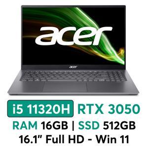 Laptop Acer Swift X SFX16-51G-516Q NX.AYKSV.002 - Intel Core i5-11320H, 16GB RAM, SSD 512GB, Nvidia GeForce RTX 3050 4GB GDDR5, 16.1 inch