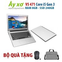 Laptop Acer V5 471g core i5 8GB SSD 240GB mạnh mẽ cho văn phòng học tập giải trí