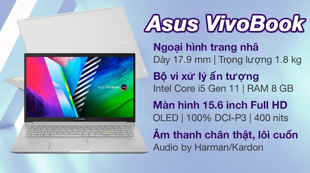 Laptop Asus A515EA-L12032T - Intel Core i5 Tiger Lake - 1135G7, 8 GB RAM, 512GB SSD, VGA Intel Iris Xe Graphics, 15.6 inch