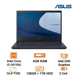 Laptop Asus ExpertBook P2451FA-EK3342 - Intel Core i3-10110U, RAM 4GB, HDD 1TB + SSD 128GB, Intel UHD Graphics, 14 inch