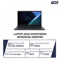 Laptop Asus ExpertBook BM1403CDA-S60974W Ryzen 5-7535HS/ 16GB/ 512GB SSD/ AMD Radeon 660M/ 14.0 Inch FHD/ Win 11/ Xám
