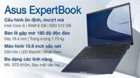 Laptop Asus ExpertBook B1500CEAE-BQ3180 i5-1135G7 up to 4.2Ghz, 8MB RAM 8GB 512GB SSD15.6 inch FHD Free Dos 2Yrs  90NX0441-M018H0 - Hàng chính hãng