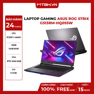 Laptop Asus Gaming ROG Strix G15 G513RM-HQ055W - AMD Ryzen 7-6800H, 16GB RAM, SSD 512GB, Nvidia GeForce RTX 3060 6GB GDDR6, 15.6 inch