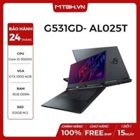 LAPTOP ASUS GAMING ROG STRIX G G531GD-AL025T Geforce GTX 1050 4GB Intel Core i5 9300H 8GB 512GB 15.6″ 120Hz IPS Multicolor Keyboard Win 10