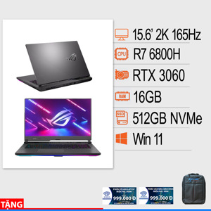 Laptop Asus Gaming ROG Strix G15 G513RM-HQ055W - AMD Ryzen 7-6800H, 16GB RAM, SSD 512GB, Nvidia GeForce RTX 3060 6GB GDDR6, 15.6 inch